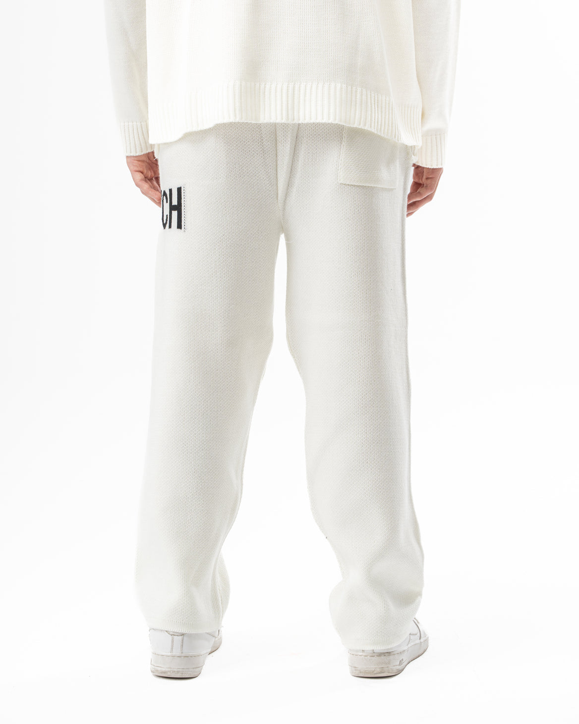 PSYCH WHITE KNITTED PANTS