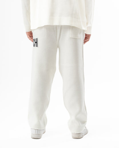 PSYCH WHITE KNITTED PANTS