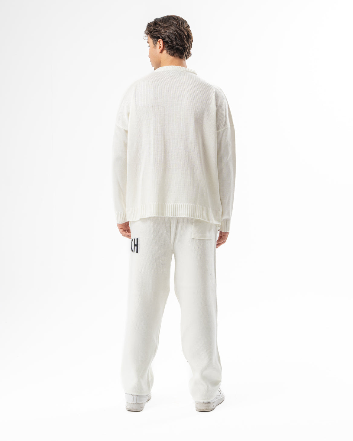 PSYCH WHITE KNITTED PANTS