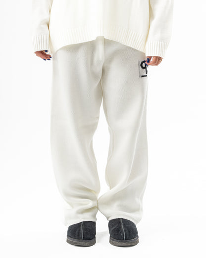 PSYCH WHITE KNITTED PANTS