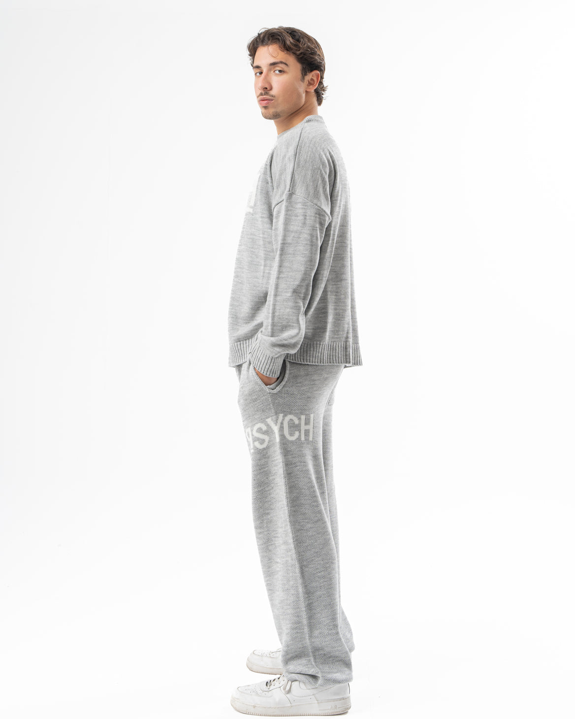 PSYCH GREY KNITTED PANTS