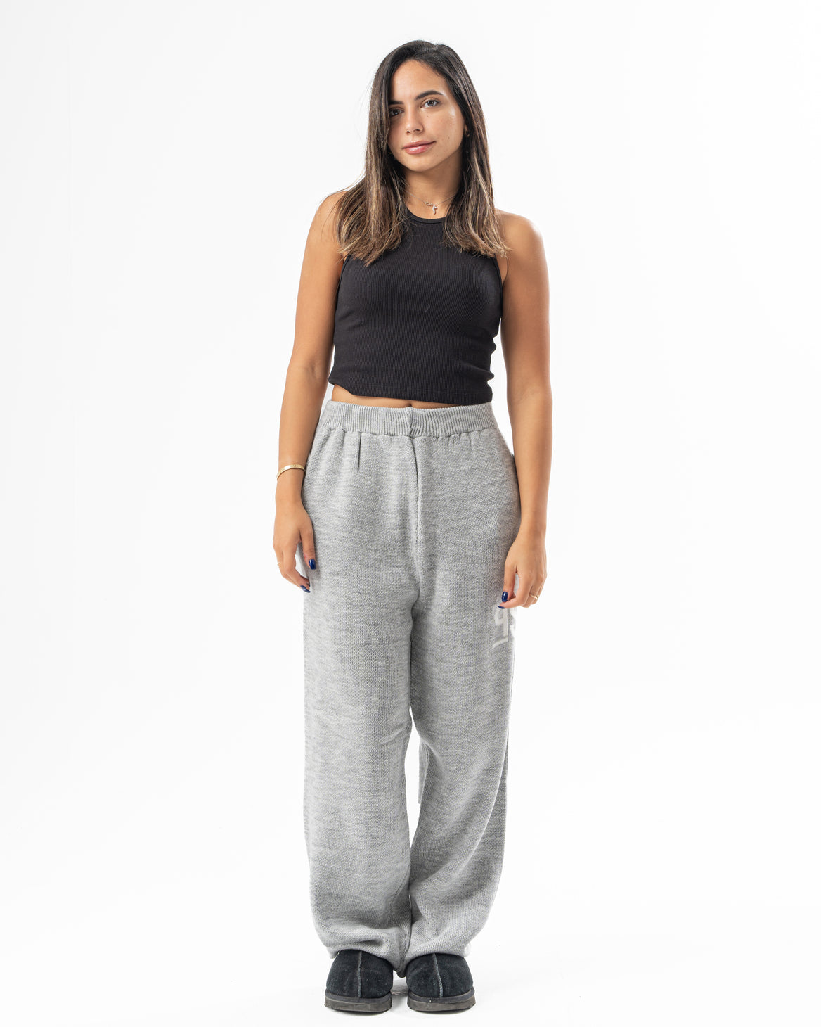 PSYCH GREY KNITTED PANTS