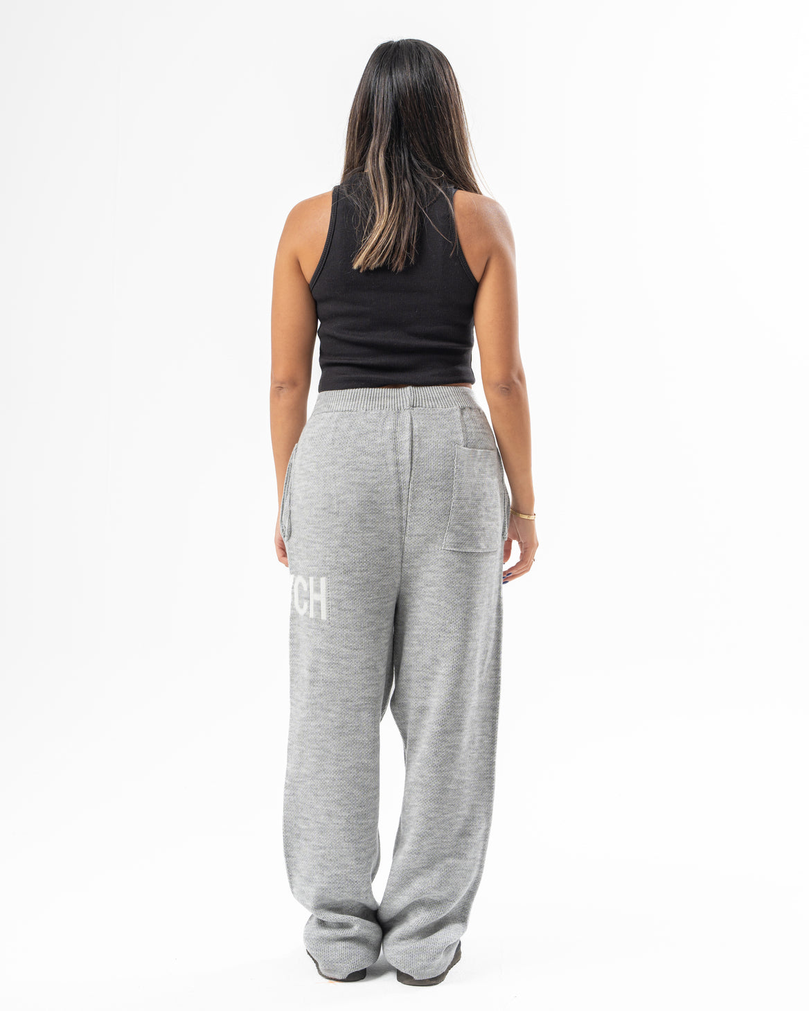 PSYCH GREY KNITTED PANTS