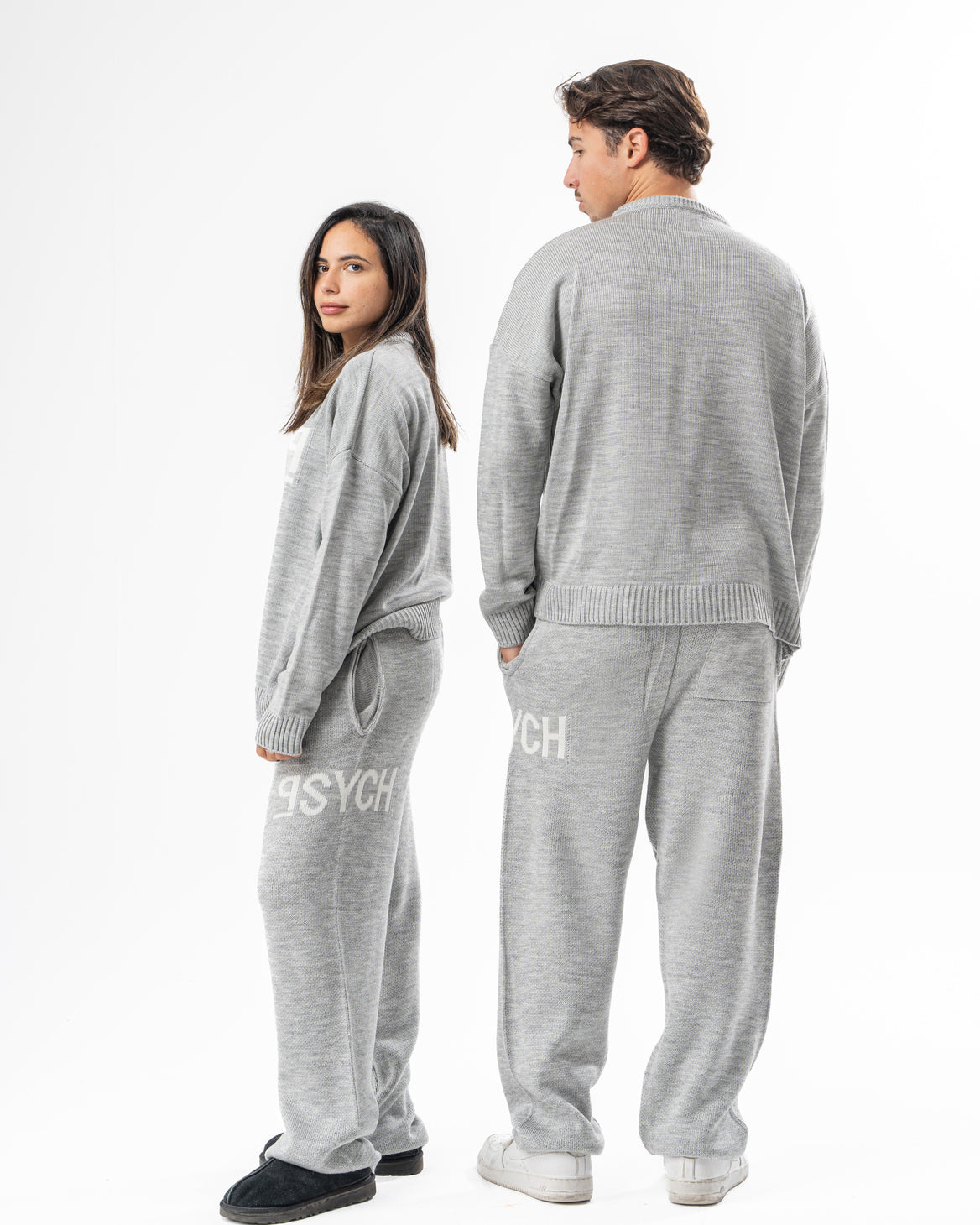 PSYCH GREY KNITTED PANTS