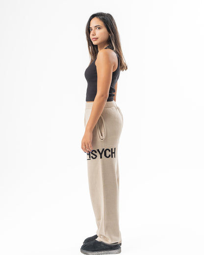 PSYCH BEIGE KNITTED PANTS