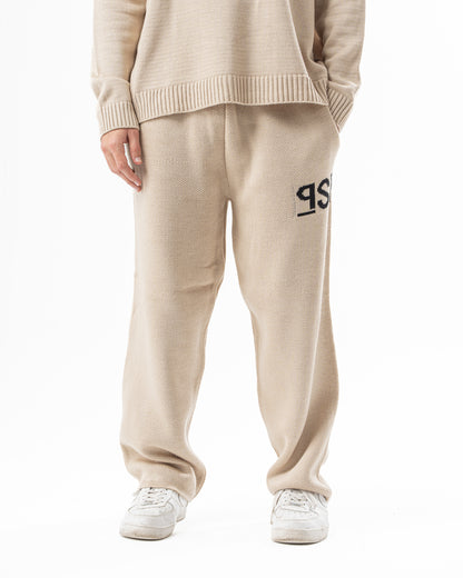 PSYCH BEIGE KNITTED PANTS