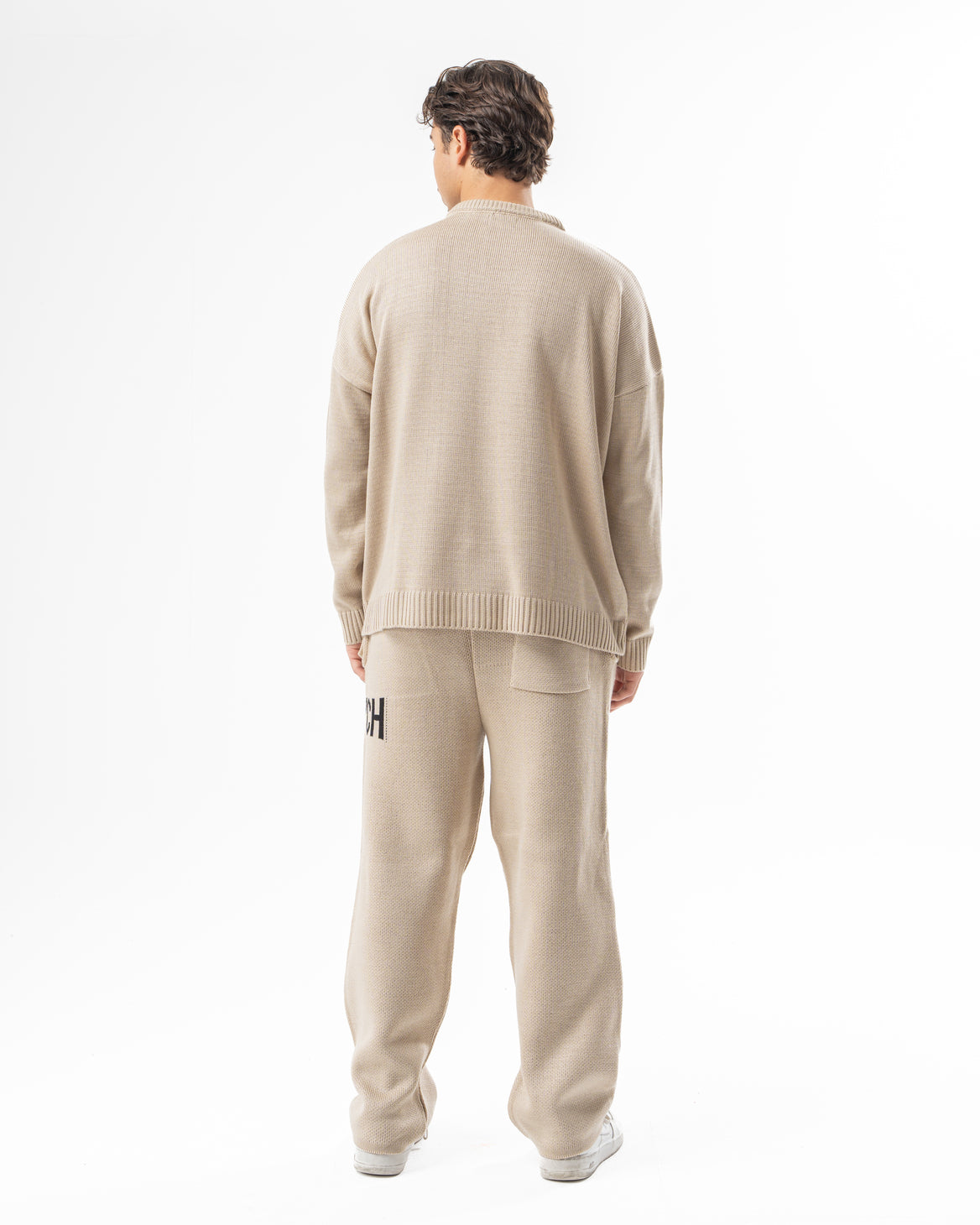 PSYCH BEIGE KNITTED CREWNECK