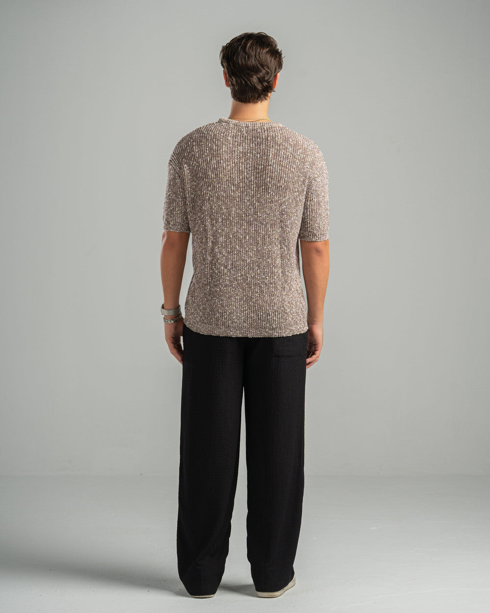 Pink Snowfleck Knit Tee