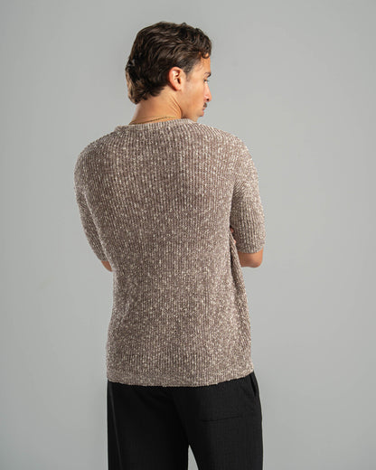 Pink Snowfleck Knit Tee