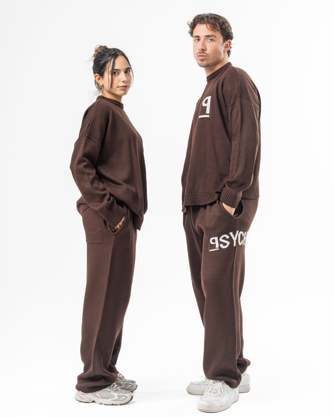 PSYCH BROWN KNITTED PANTS