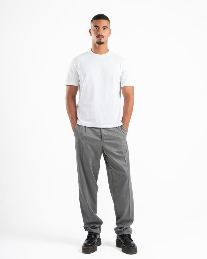 Classic Pleated Pants in Grey