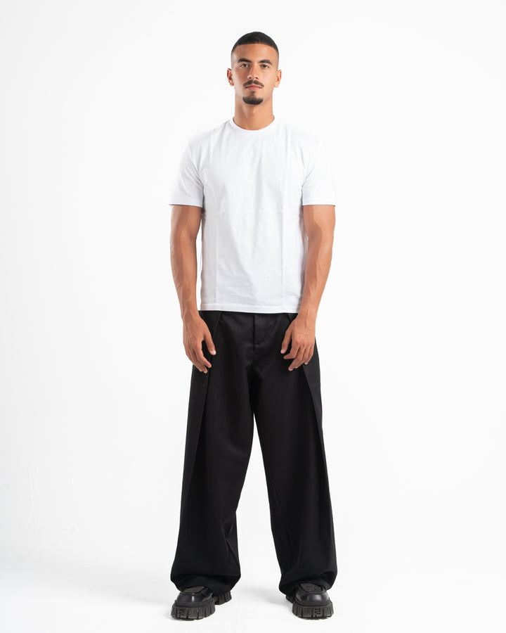 Black Wide Leg Pleated Pants