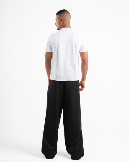 Black Wide Leg Pleated Pants