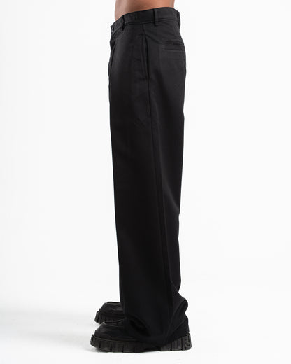 Black Wide Leg Pleated Pants