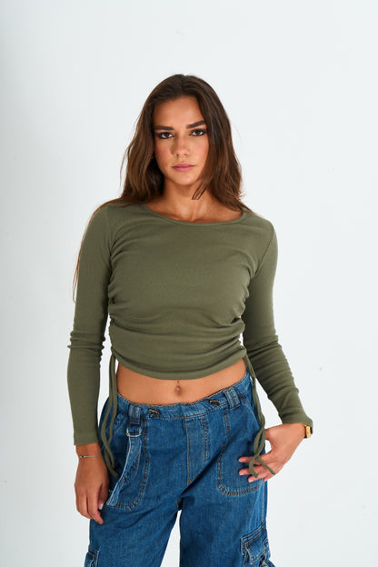 Olive Long Sleeved Top