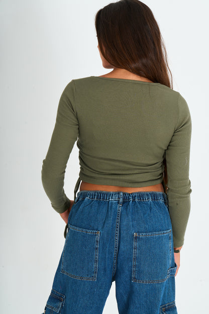 Olive Long Sleeved Top