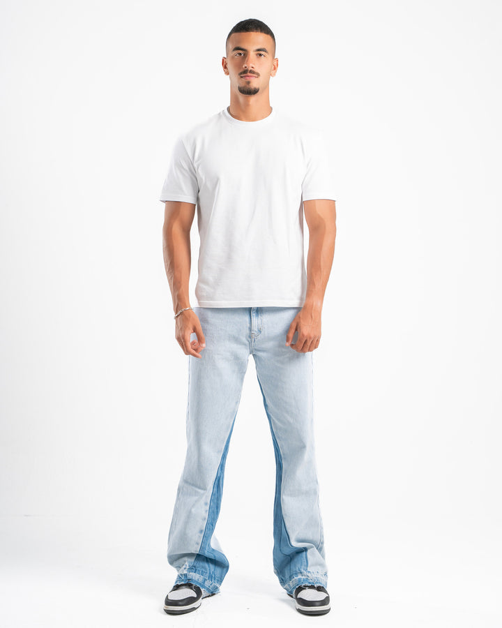 Ice Blue Flare Fit Jeans