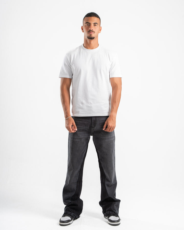 Faded Black Flare Fit Jeans