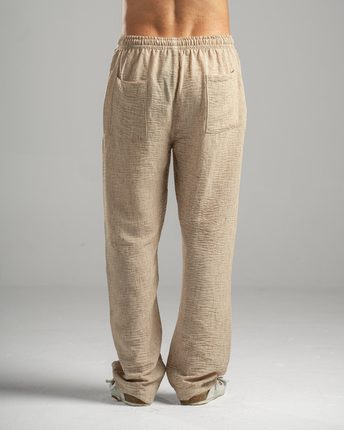 Men Linen Pants in Beige