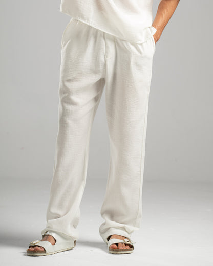 Men Linen Pants in White