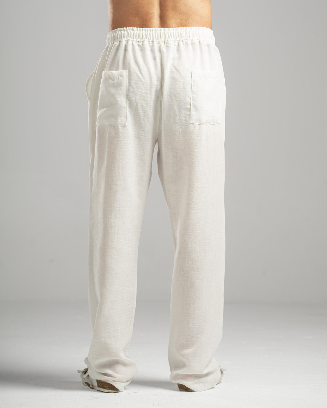 Men Linen Pants in White