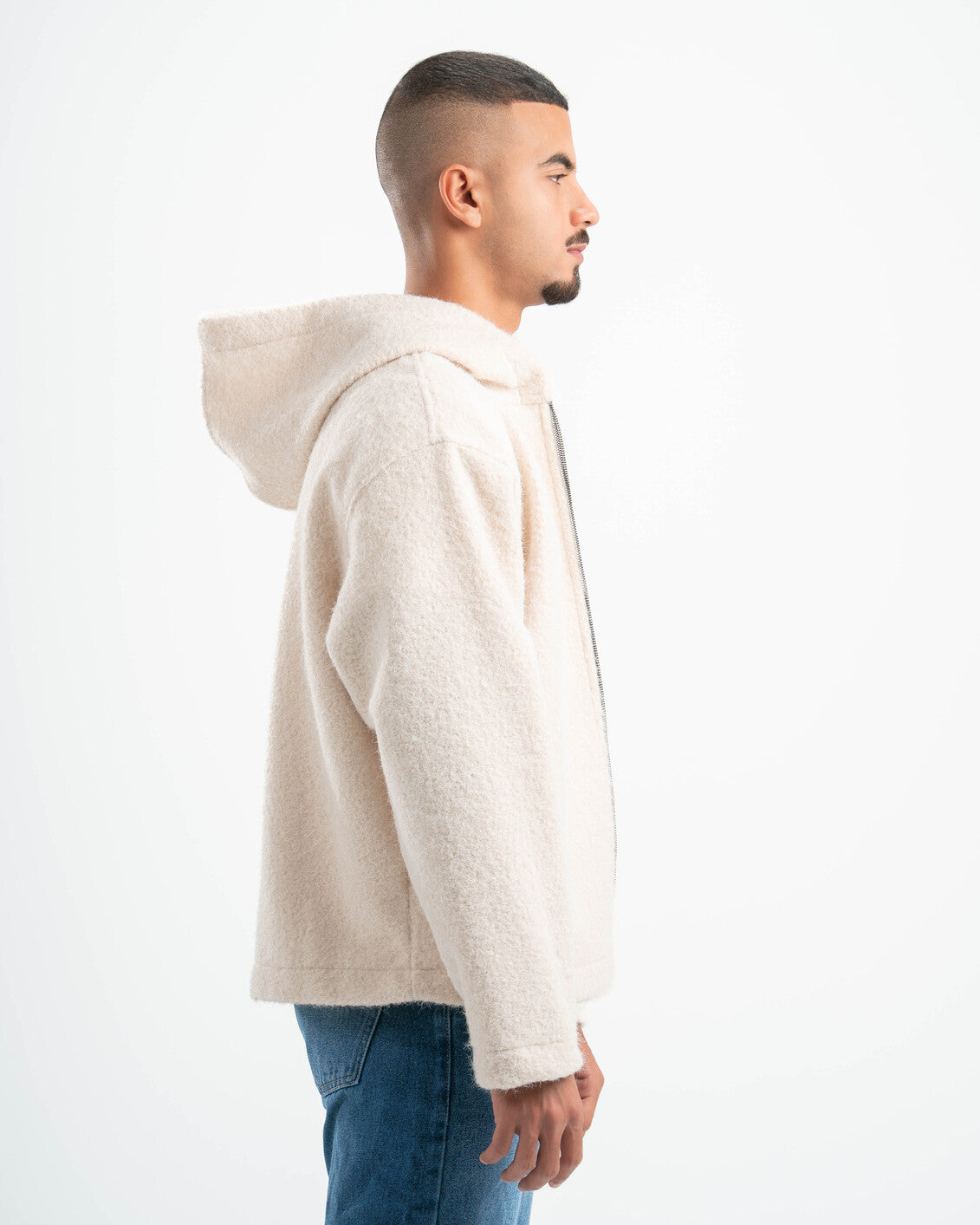 WHITE MOHAIR JACKET