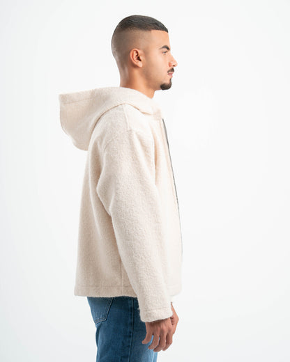WHITE MOHAIR JACKET