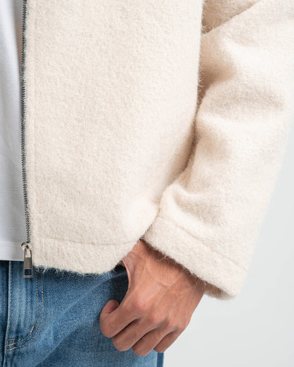 WHITE MOHAIR JACKET
