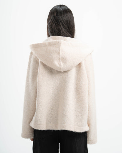 WHITE MOHAIR JACKET