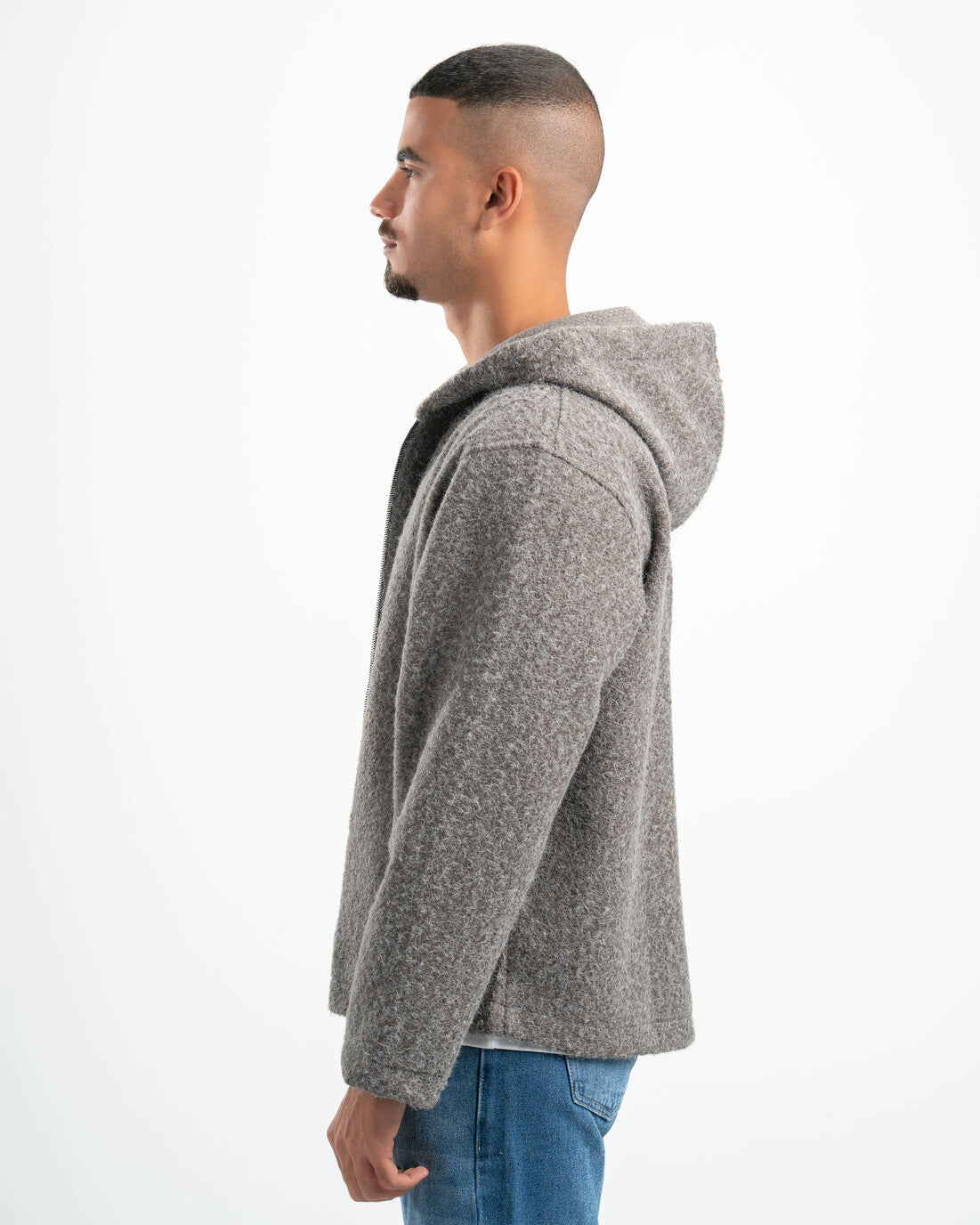 GREY MOHAIR JACKET