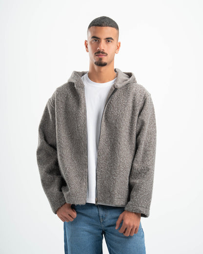 GREY MOHAIR JACKET