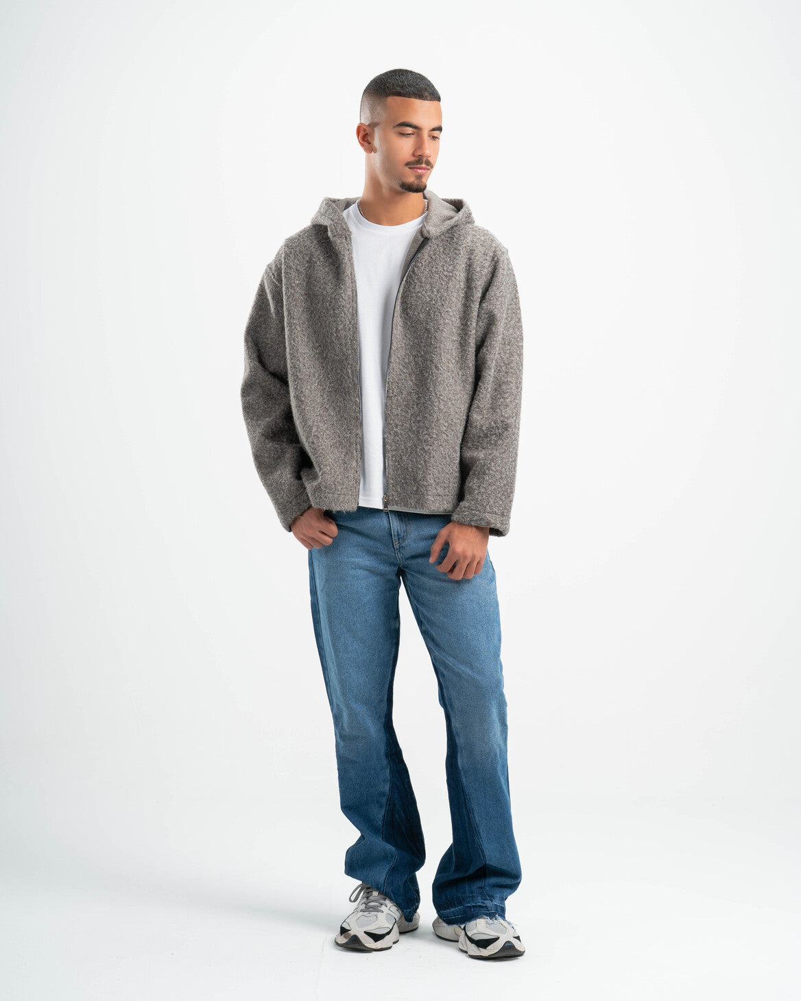 GREY MOHAIR JACKET