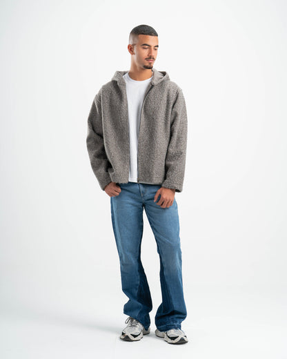 GREY MOHAIR JACKET