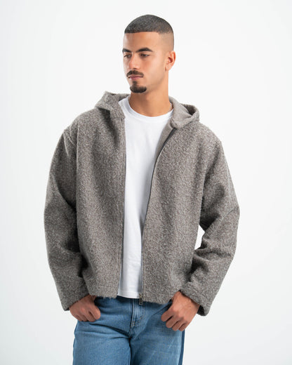 GREY MOHAIR JACKET