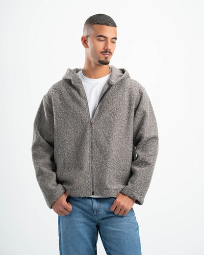 GREY MOHAIR JACKET