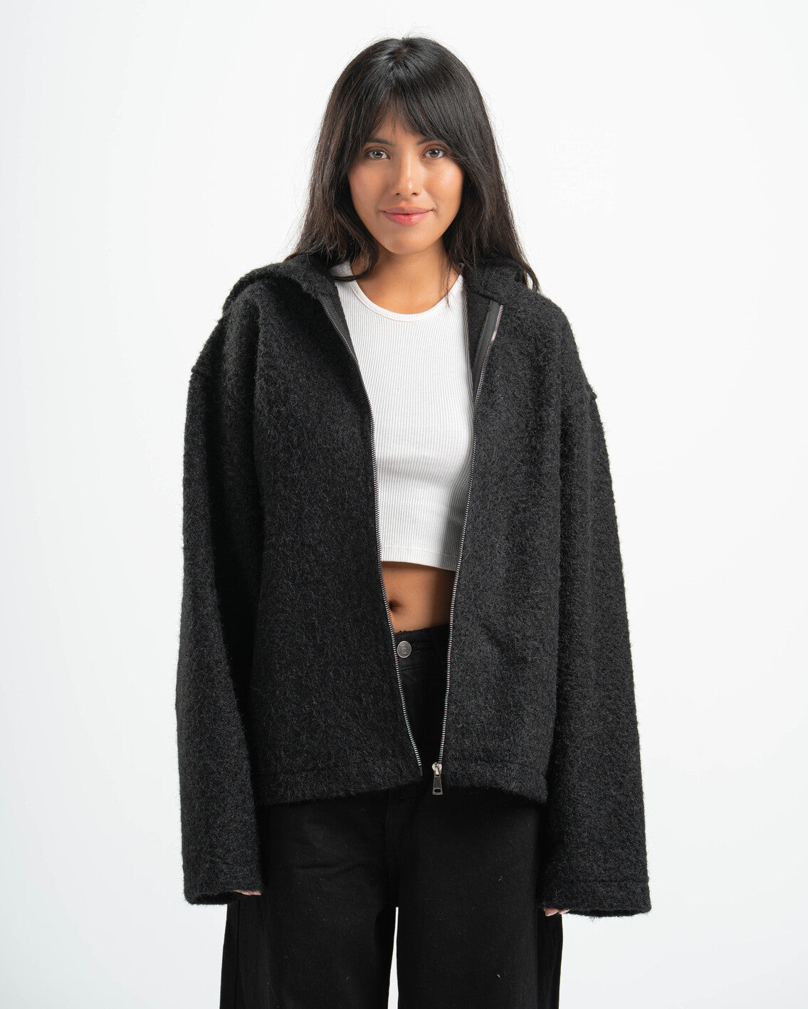 BLACK MOHAIR JACKET