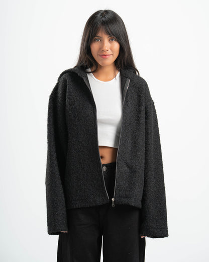 BLACK MOHAIR JACKET