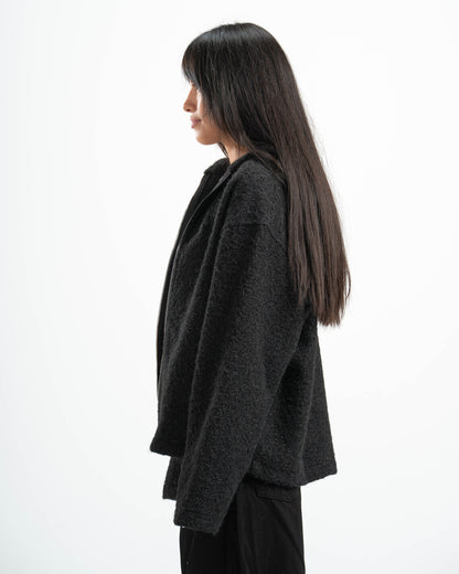 BLACK MOHAIR JACKET