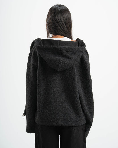 BLACK MOHAIR JACKET
