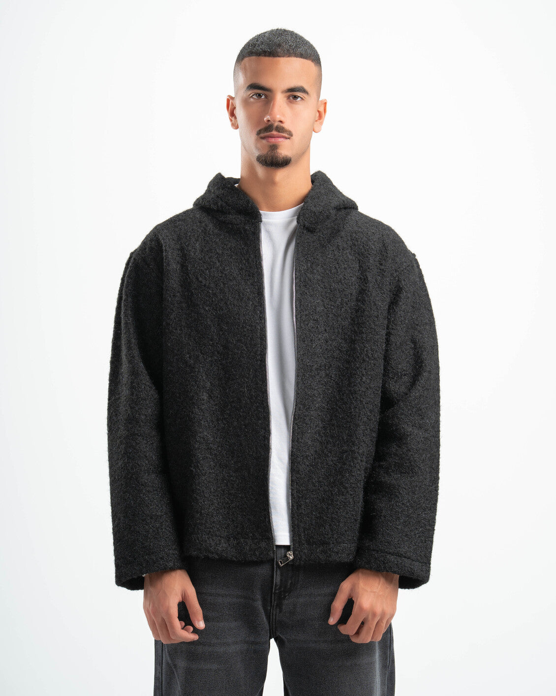 BLACK MOHAIR JACKET