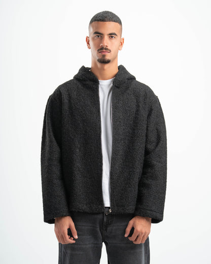 BLACK MOHAIR JACKET