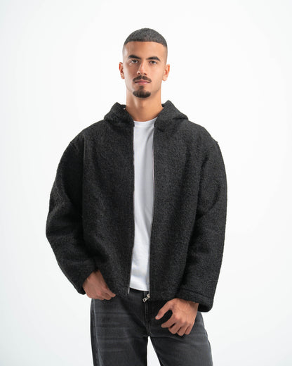 BLACK MOHAIR JACKET