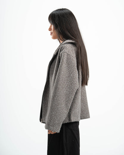 GREY MOHAIR JACKET