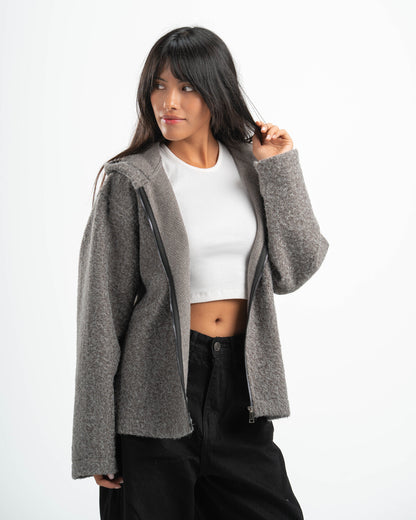 GREY MOHAIR JACKET