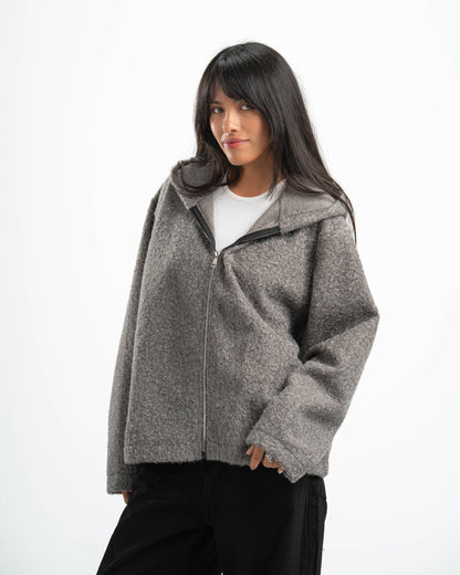 GREY MOHAIR JACKET