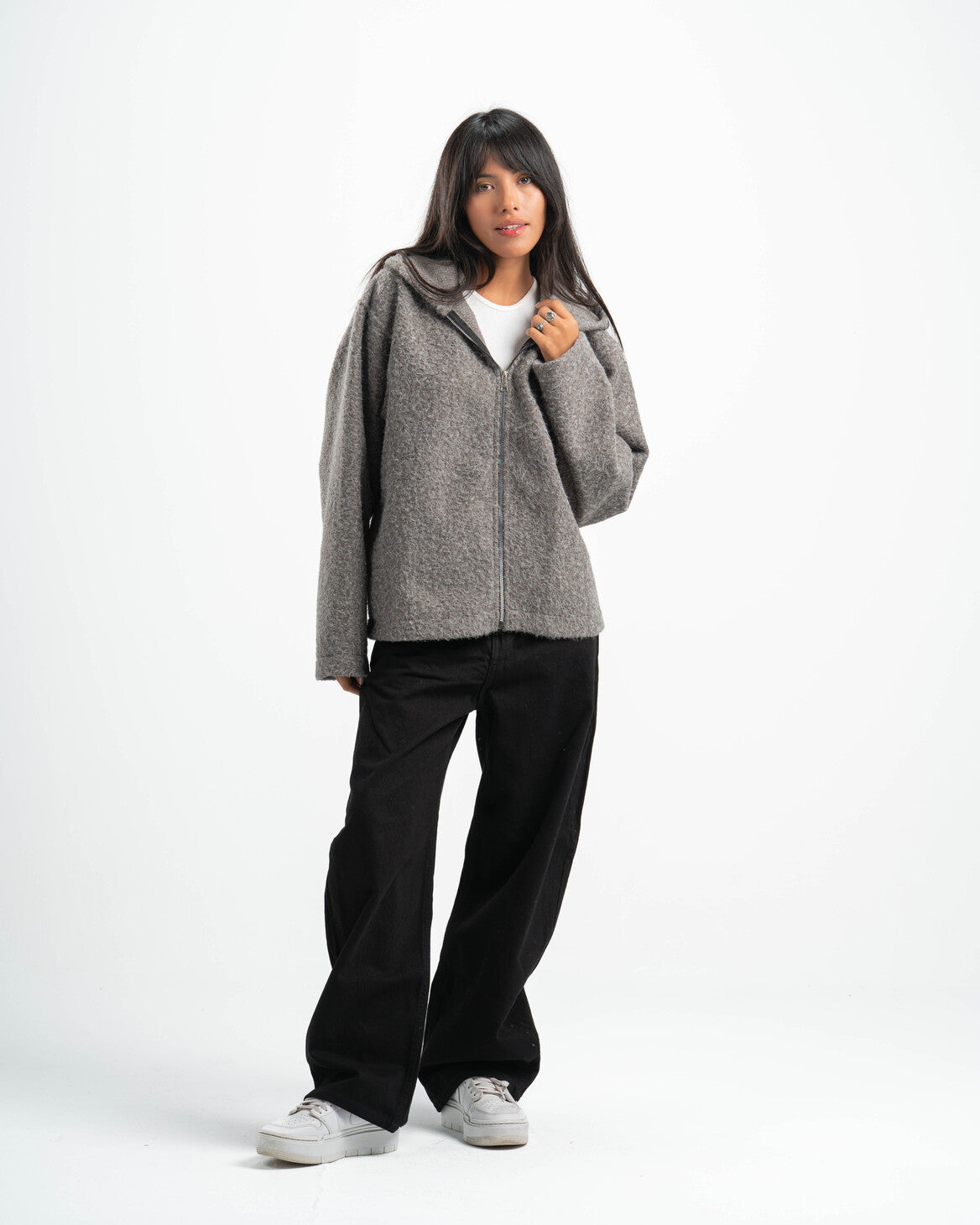 GREY MOHAIR JACKET