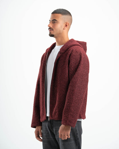 BURGUNDY MOHAIR JACKET