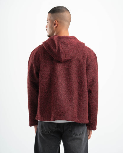 BURGUNDY MOHAIR JACKET
