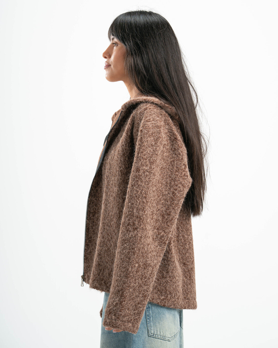 BROWN MOHAIR JACKET