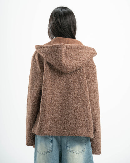 BROWN MOHAIR JACKET
